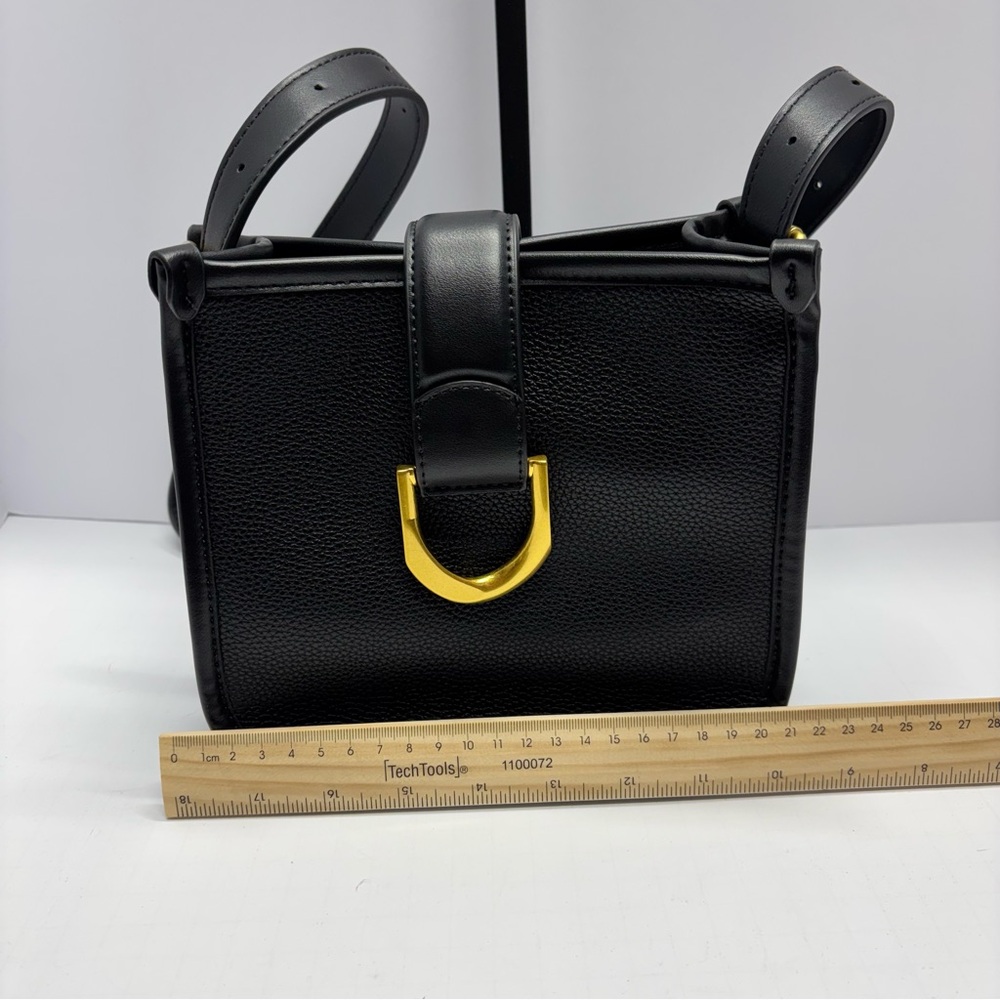 ✨Antik Kraft Black Crossbody Bag Gold Buckle Accent - Picture 14 of 14